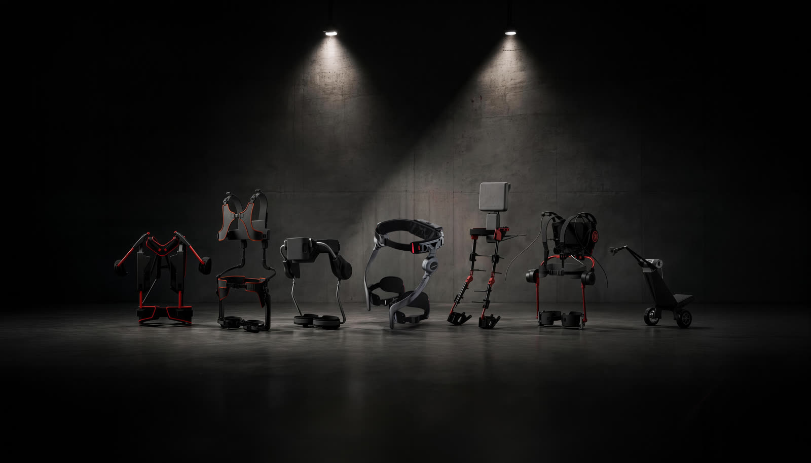The full TransitX exoskeleton range on display